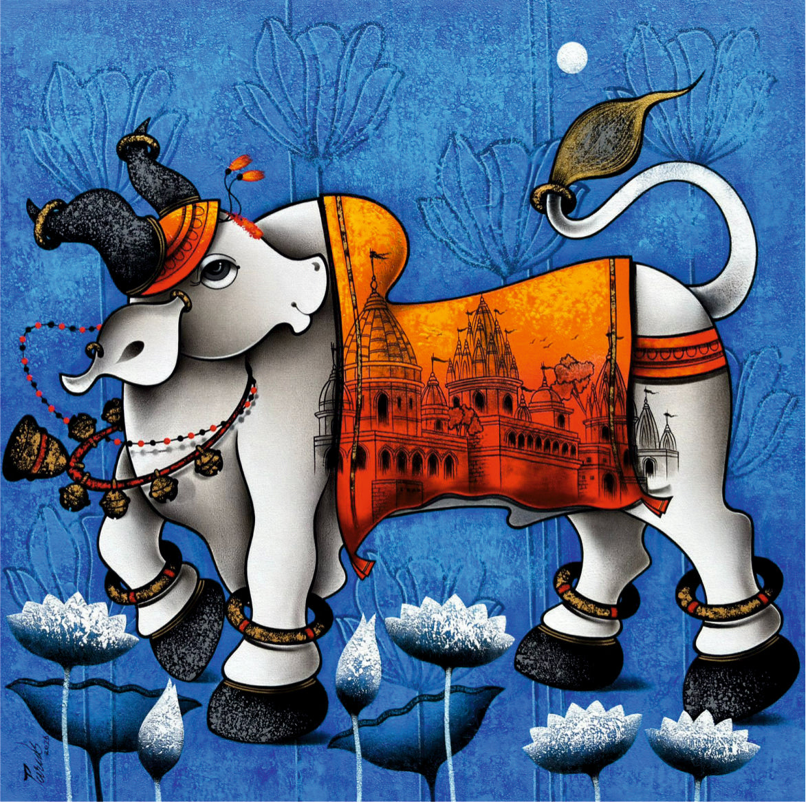 Dancing Nandi - 36x36 inches Acrylic on Canvas