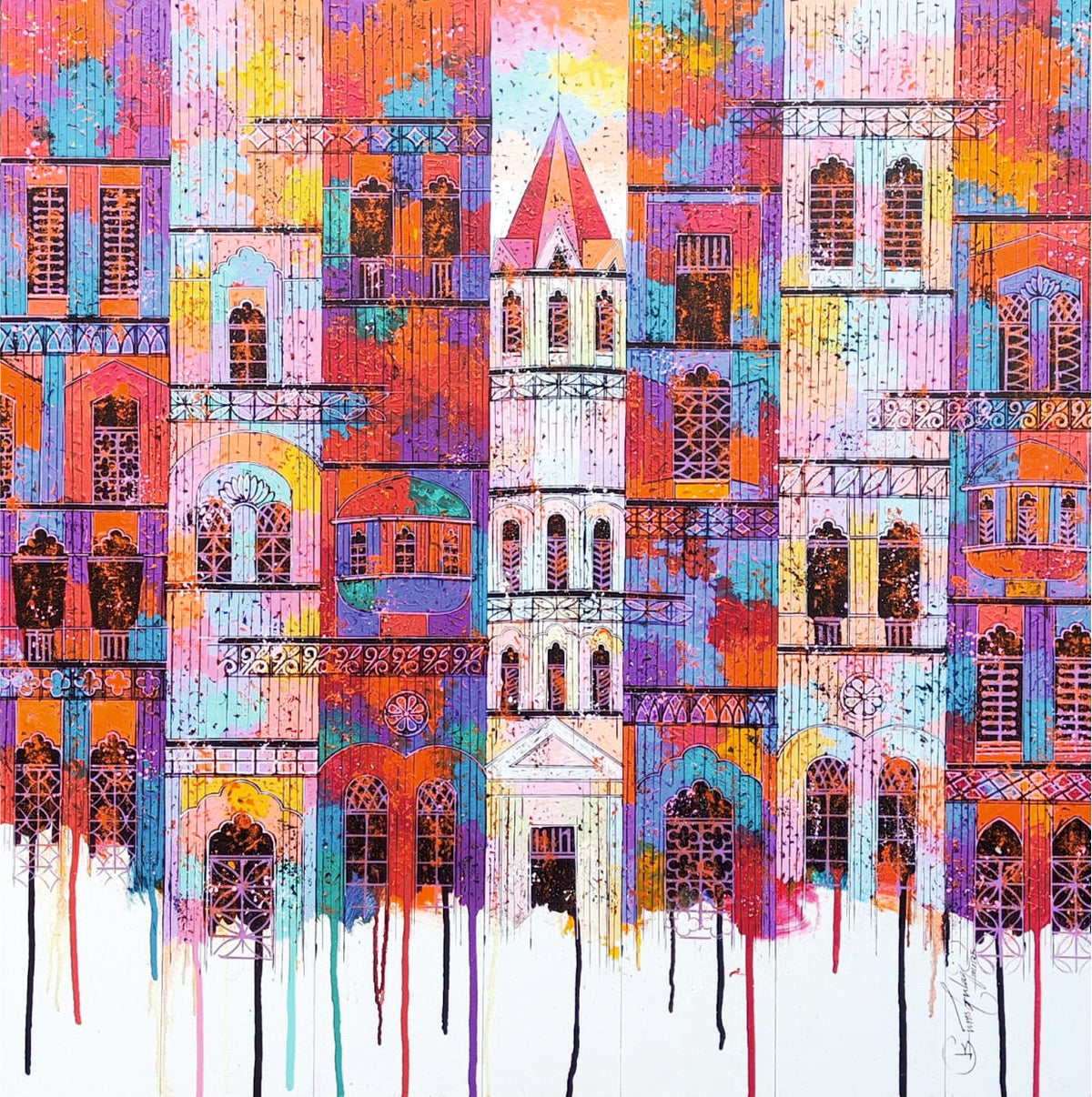 Dream City - 36x36 inches Acrylic on Canvas