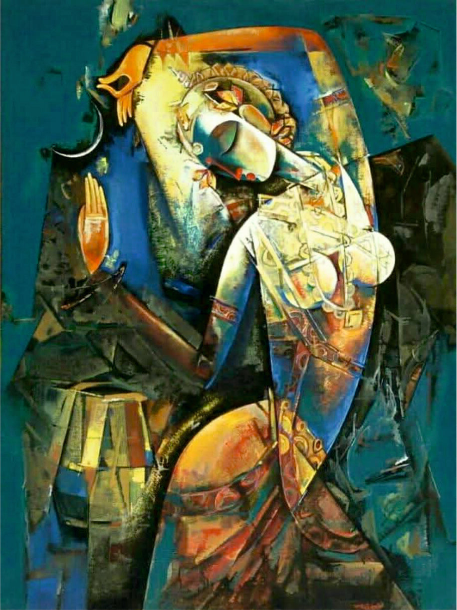 Nrutya Chandrika - 36x48 inches Acrylic on Canvas