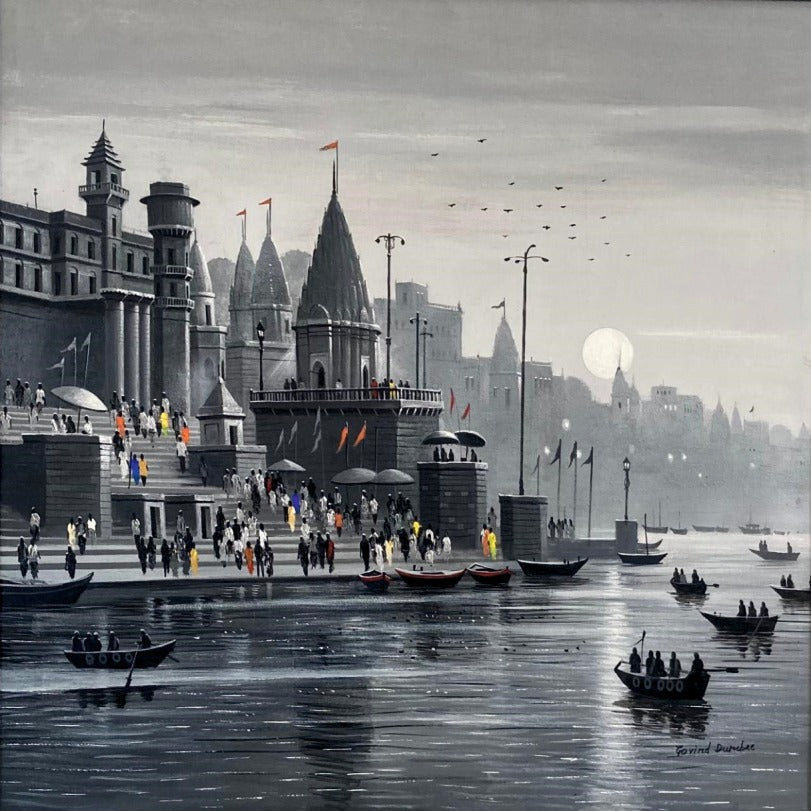 Banaras - 36x36 inches Acrylic on Canvas