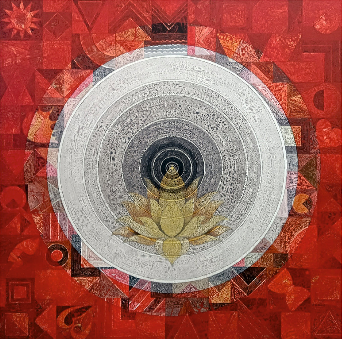 Meditation-N358 - 48x48 inches Acrylic on Canvas